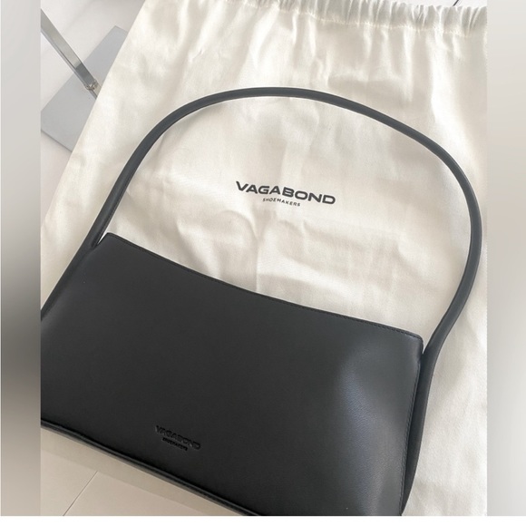 Vagabond Verona Black Leather Bag handbag purse minimal slim shoulder strap NWT - Picture 4 of 12